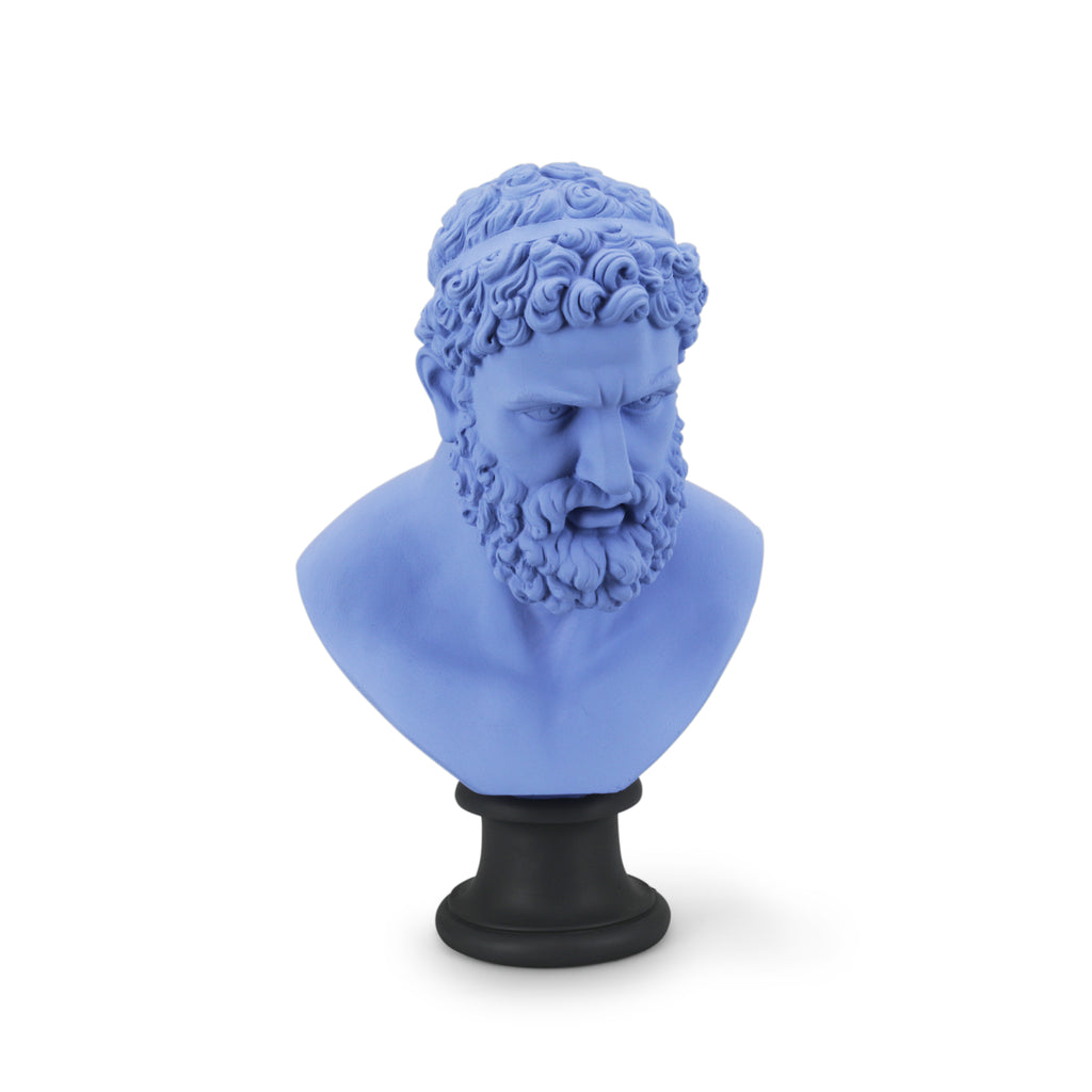 Periwinkle Blue Hercules Grecian Bust