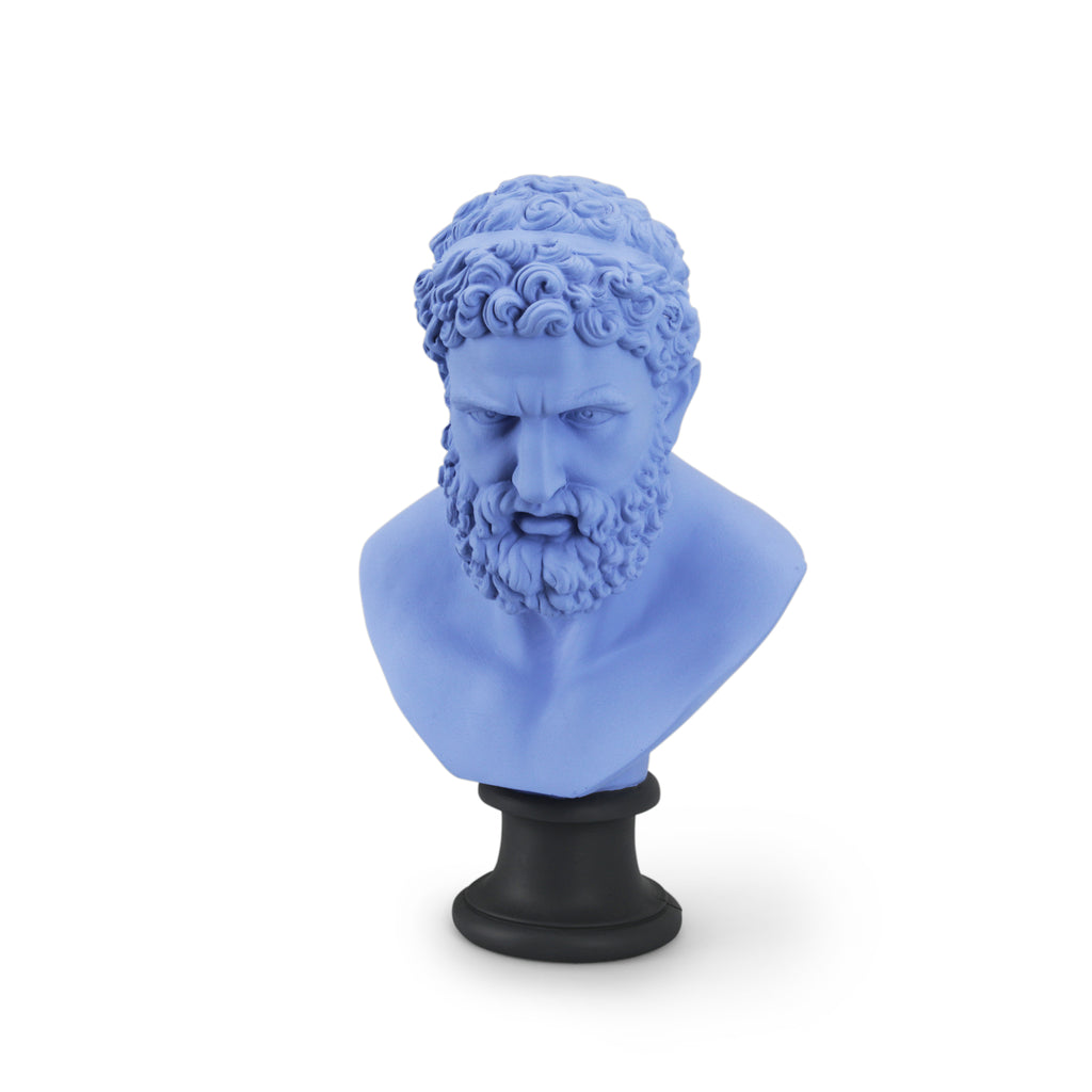 Periwinkle Blue Hercules Grecian Bust