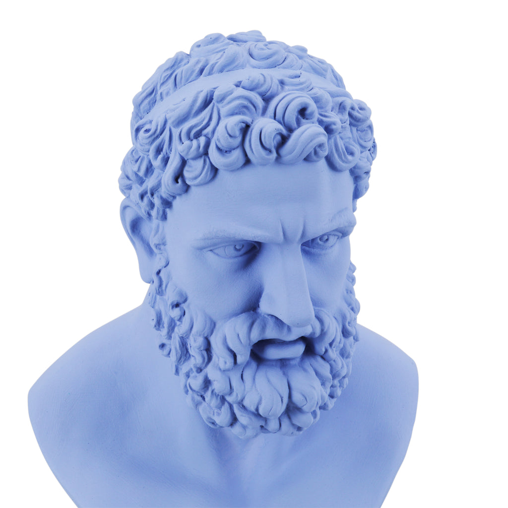 Periwinkle Blue Hercules Grecian Bust