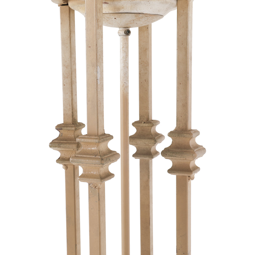 Tan Metal & Stone Floor Lamp