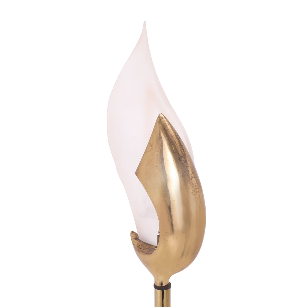 Gold  & White Wing Floor Lamp