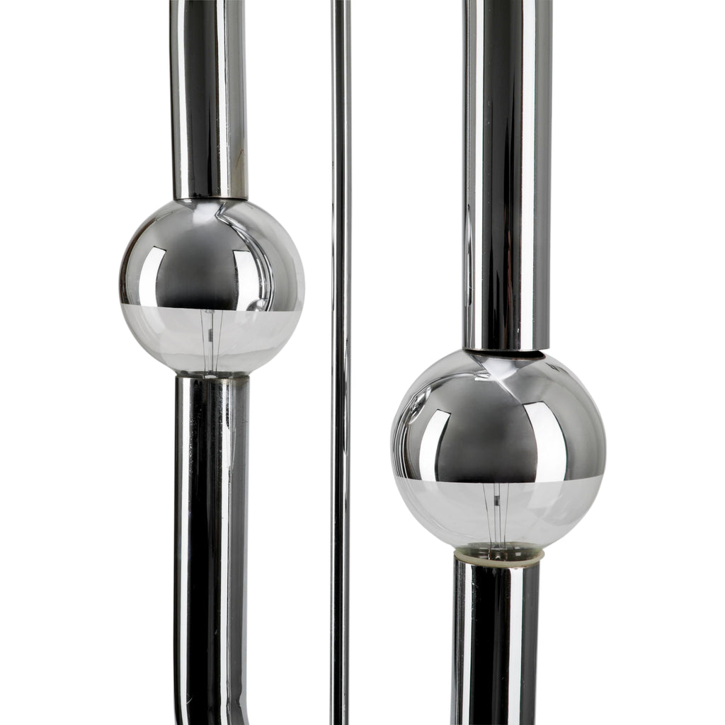Chrome Loop Double Orb Table Lamp