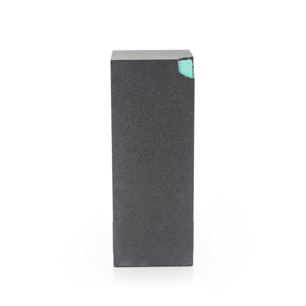 Grey Pedestal with Exposed Teal Edge