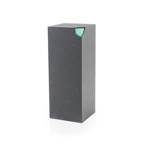 Grey Pedestal with Exposed Teal Edge