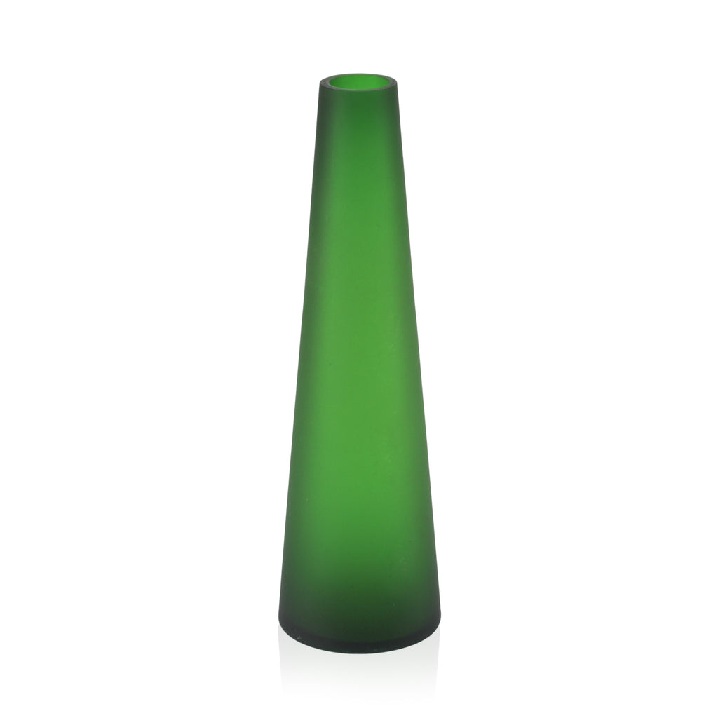 Frosted Green Cylinder Vase (A+D)