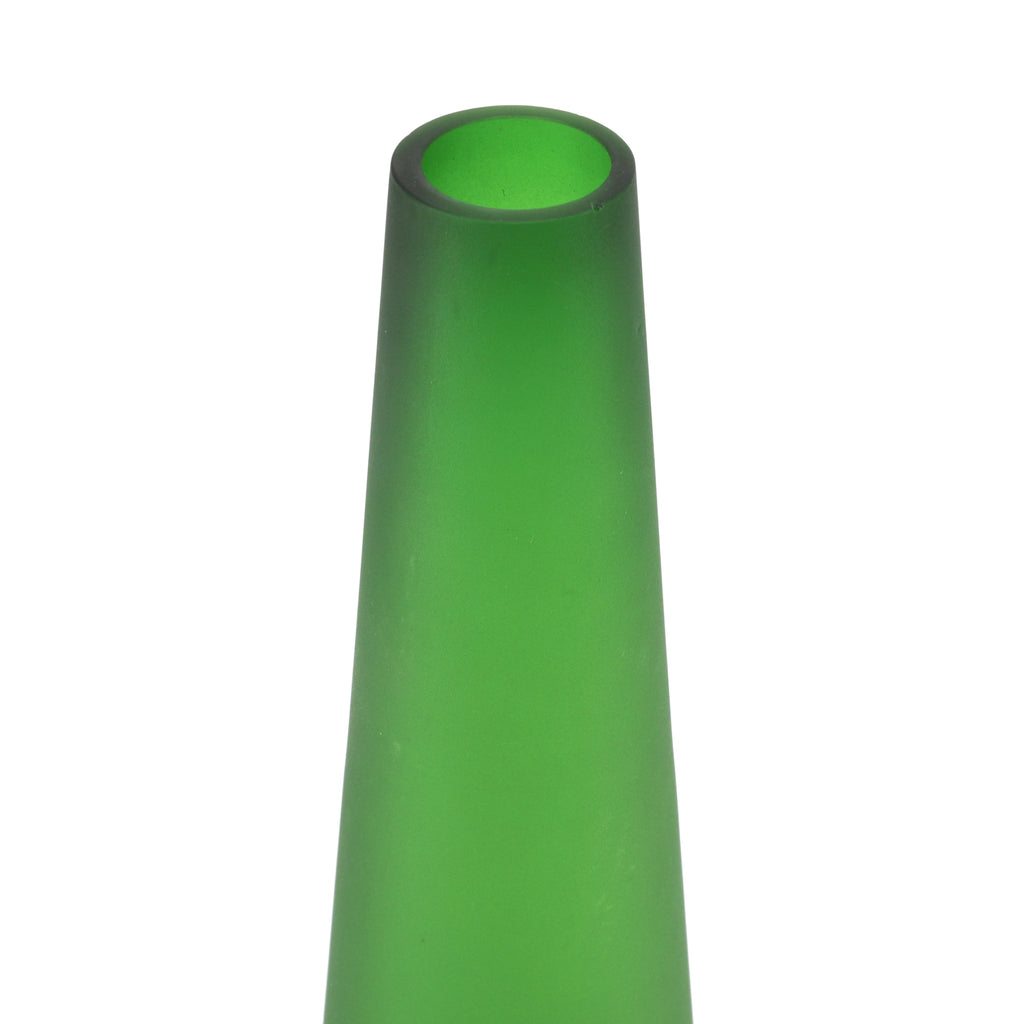 Frosted Green Cylinder Vase (A+D)