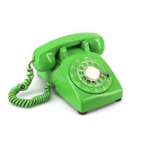 Bright Green Rotary Phone