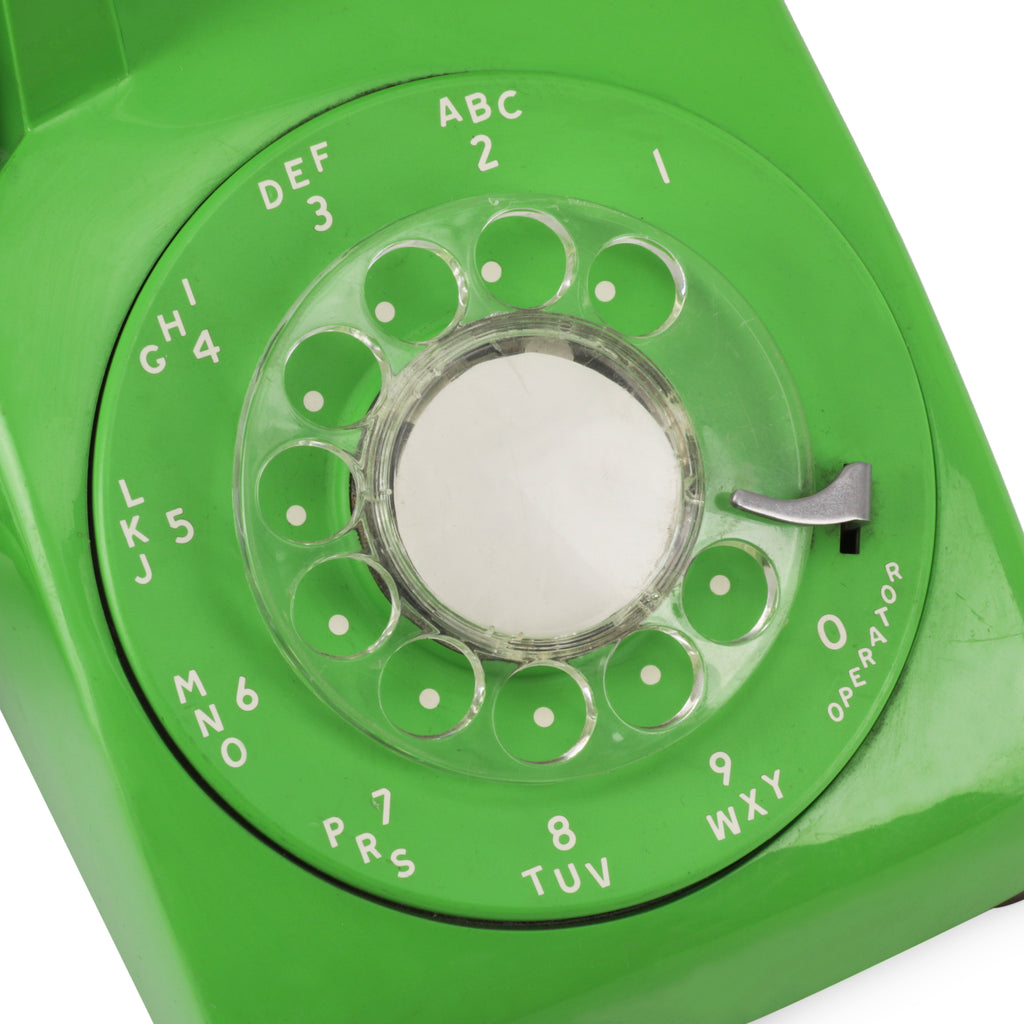 Bright Green Rotary Phone