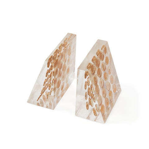 Acrylic Penny Bookends (A+D)