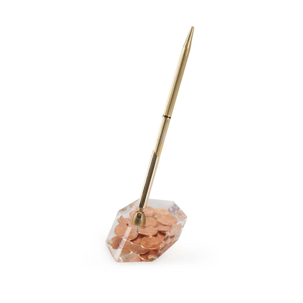 Acrylic Penny Pen Holder (A+D)