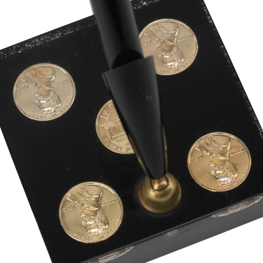 Black Acrylic Penny Pen Holder (A+D)