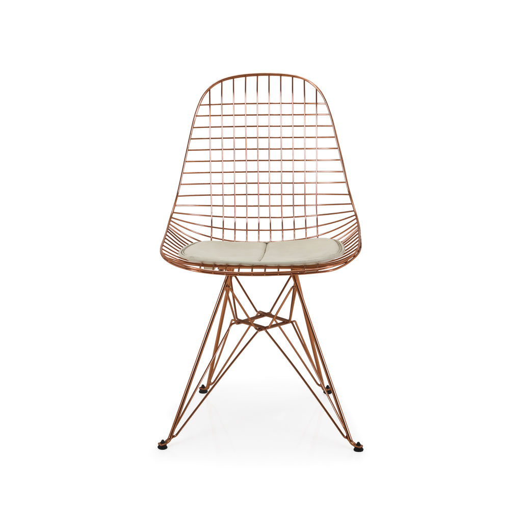 Copper Wire Chair on Eiffel Base