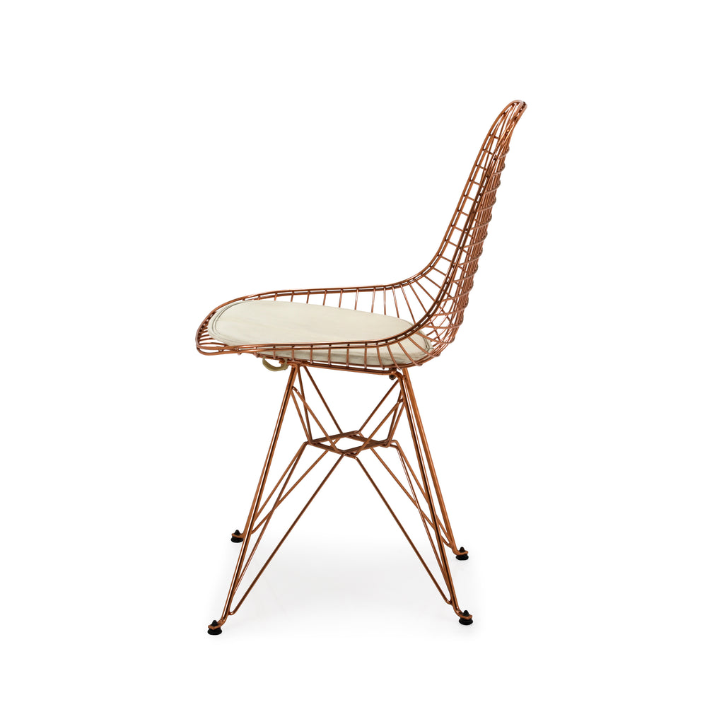 Copper Wire Chair on Eiffel Base