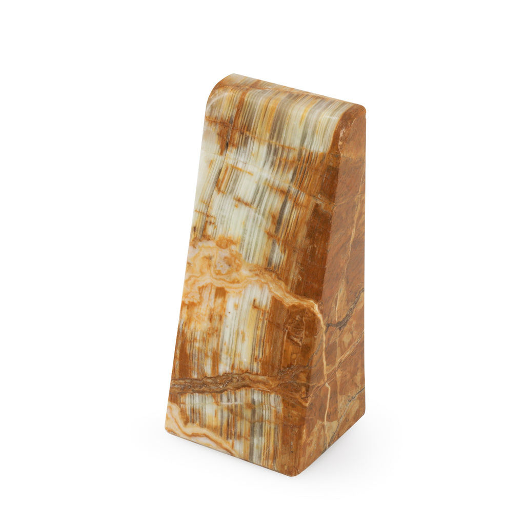 Tan / Brown Marble Bookend (A+D)