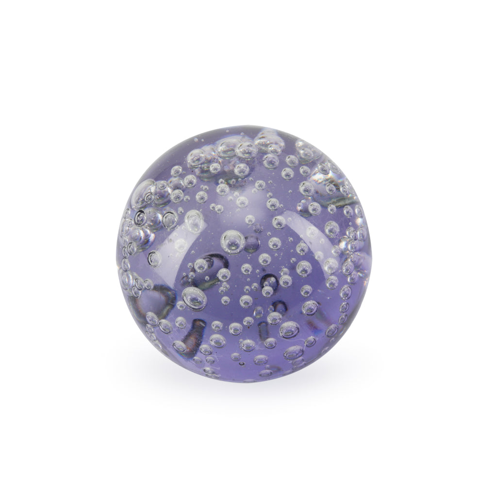 Purple Glass Paperweight Sphere (A+D)