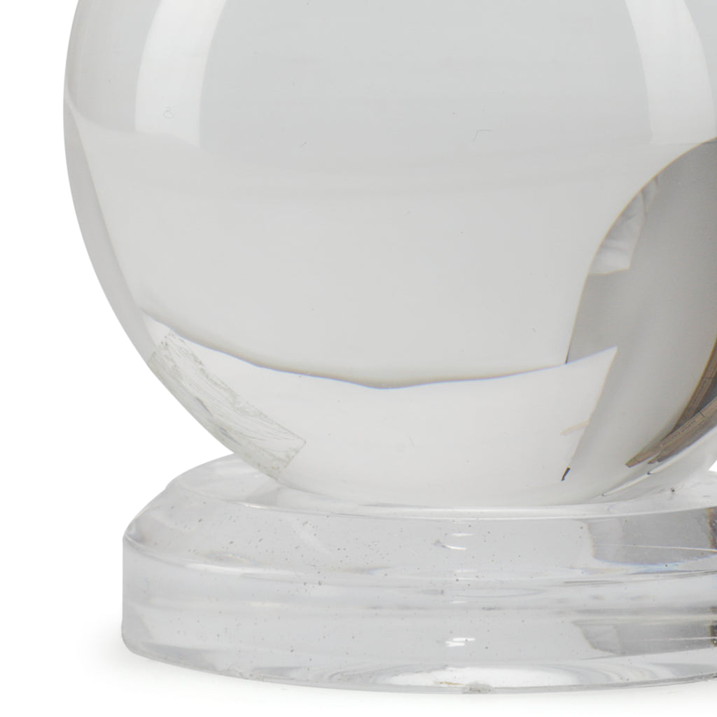 Clear Glass Paperweight on Stand (A+D)