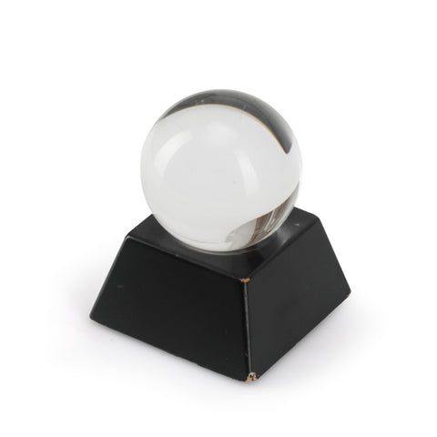 Glass Paperweight on Black Base (A+D)