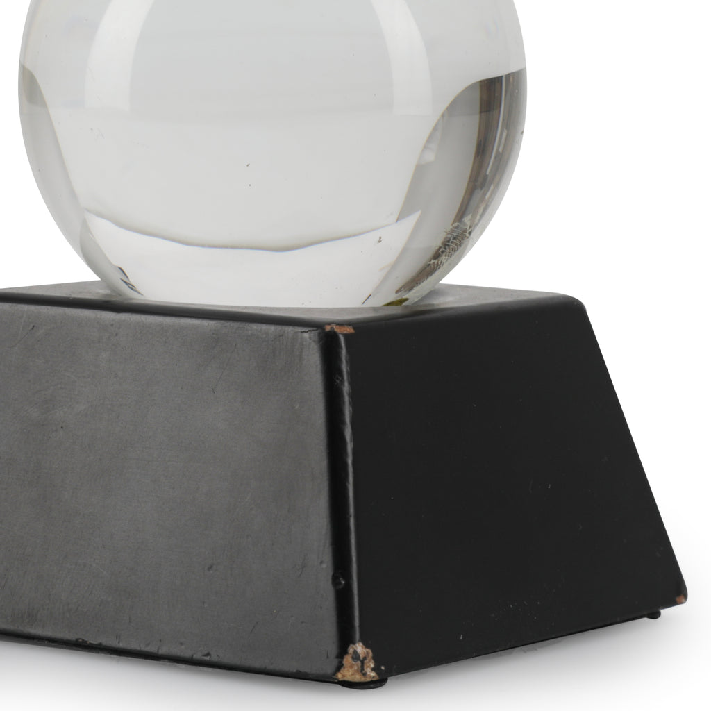 Glass Paperweight on Black Base (A+D)