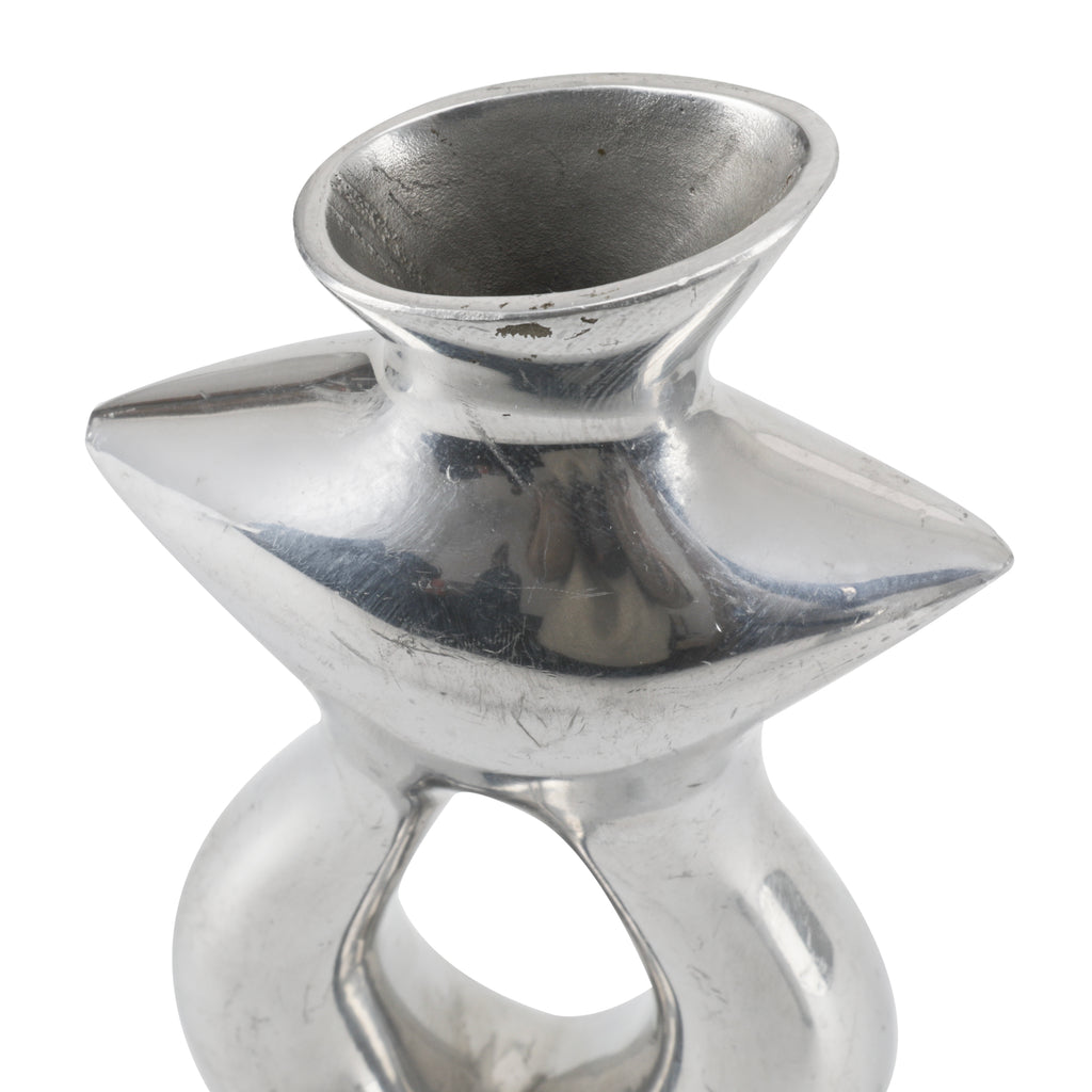 Abstract Chrome Vase (A+D)