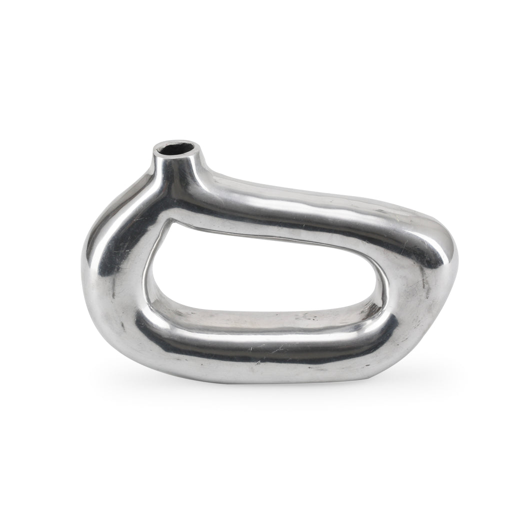 Chrome Oval Vase (A+D)