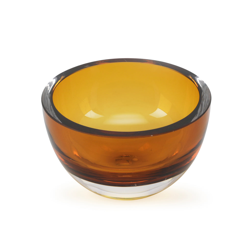 Thick Amber Glass Bowl (A+D)