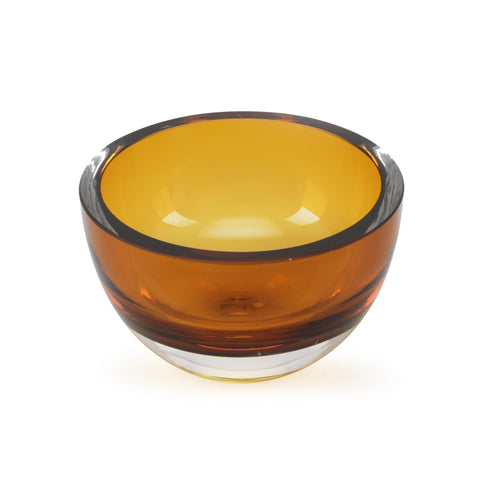 Thick Amber Glass Bowl (A+D)