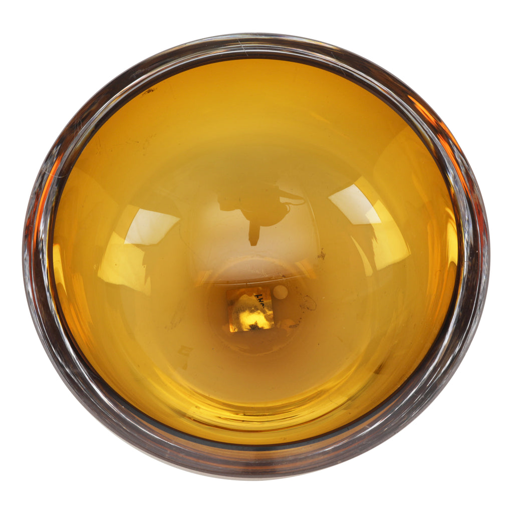 Thick Amber Glass Bowl (A+D)