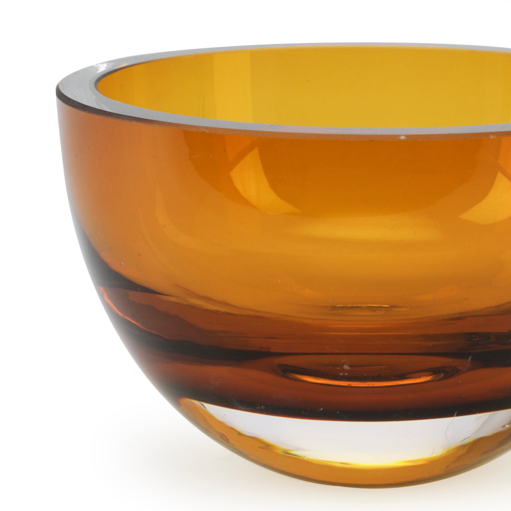 Thick Amber Glass Bowl (A+D)