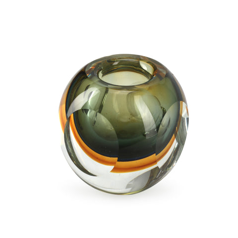 Green / Orange Ball Vase (A+D)