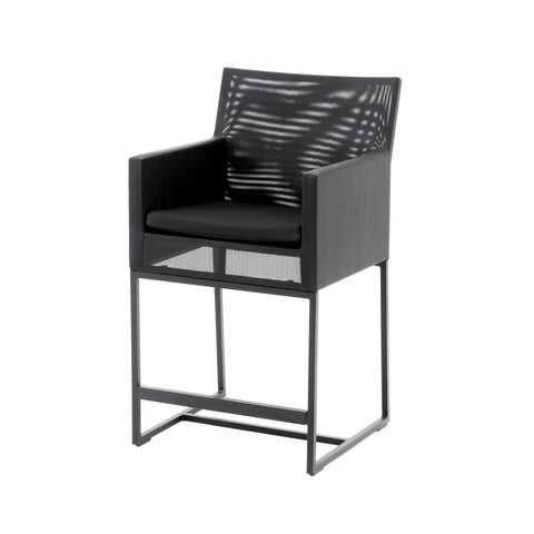 Black Mesh Patio Chair Stools