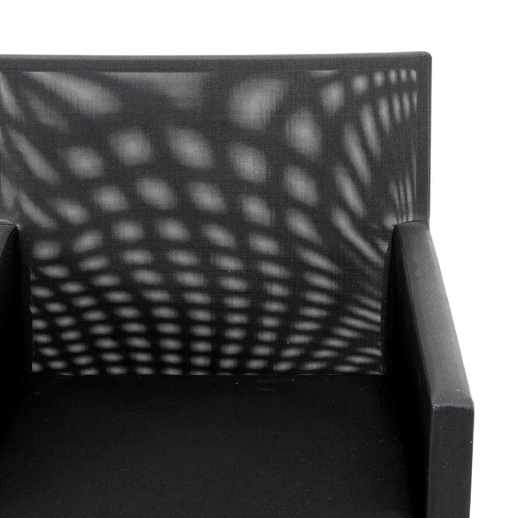 Black Mesh Patio Chair Stools
