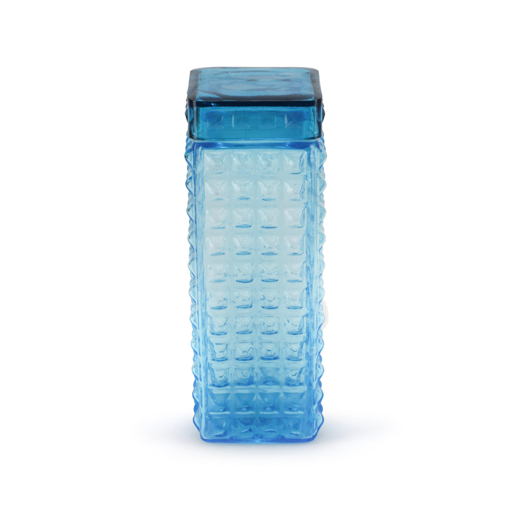 Blue Rectangular Glass Jar (A+D)