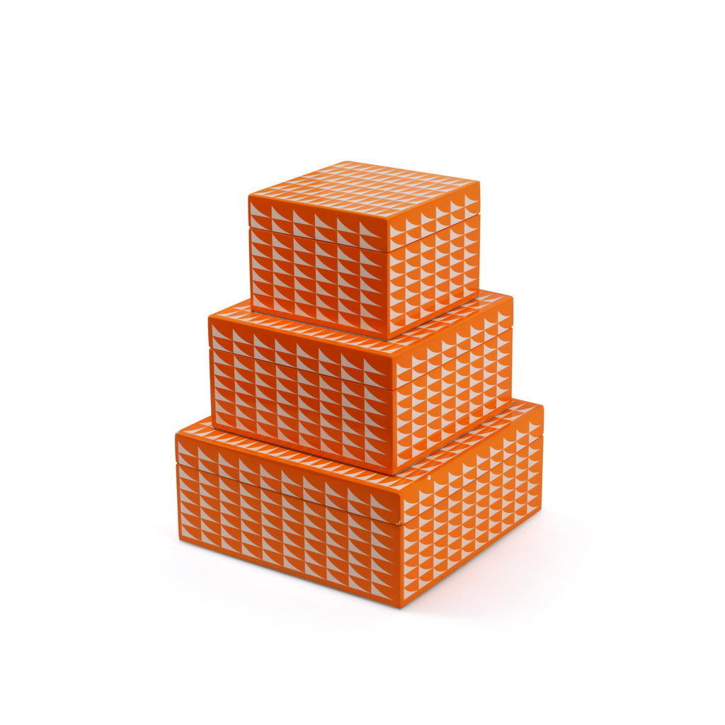 Small Orange / White Pattern Box (A+D)