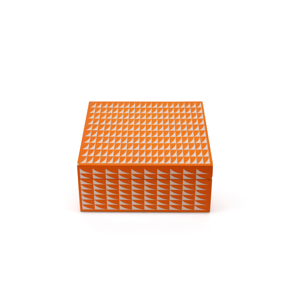 Large Orange / White Pattern Box (A+D)