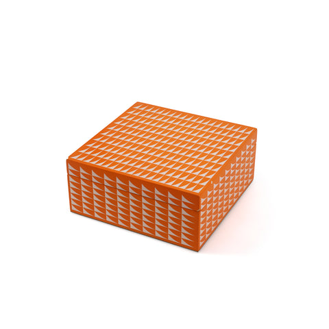 Large Orange / White Pattern Box (A+D)