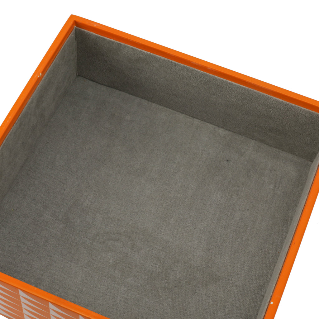 Large Orange / White Pattern Box (A+D)