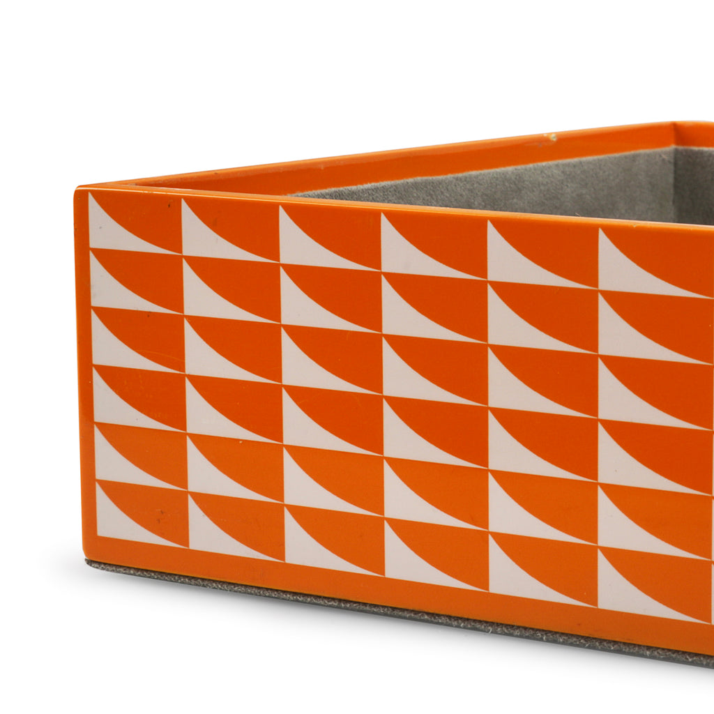 Large Orange / White Pattern Box (A+D)