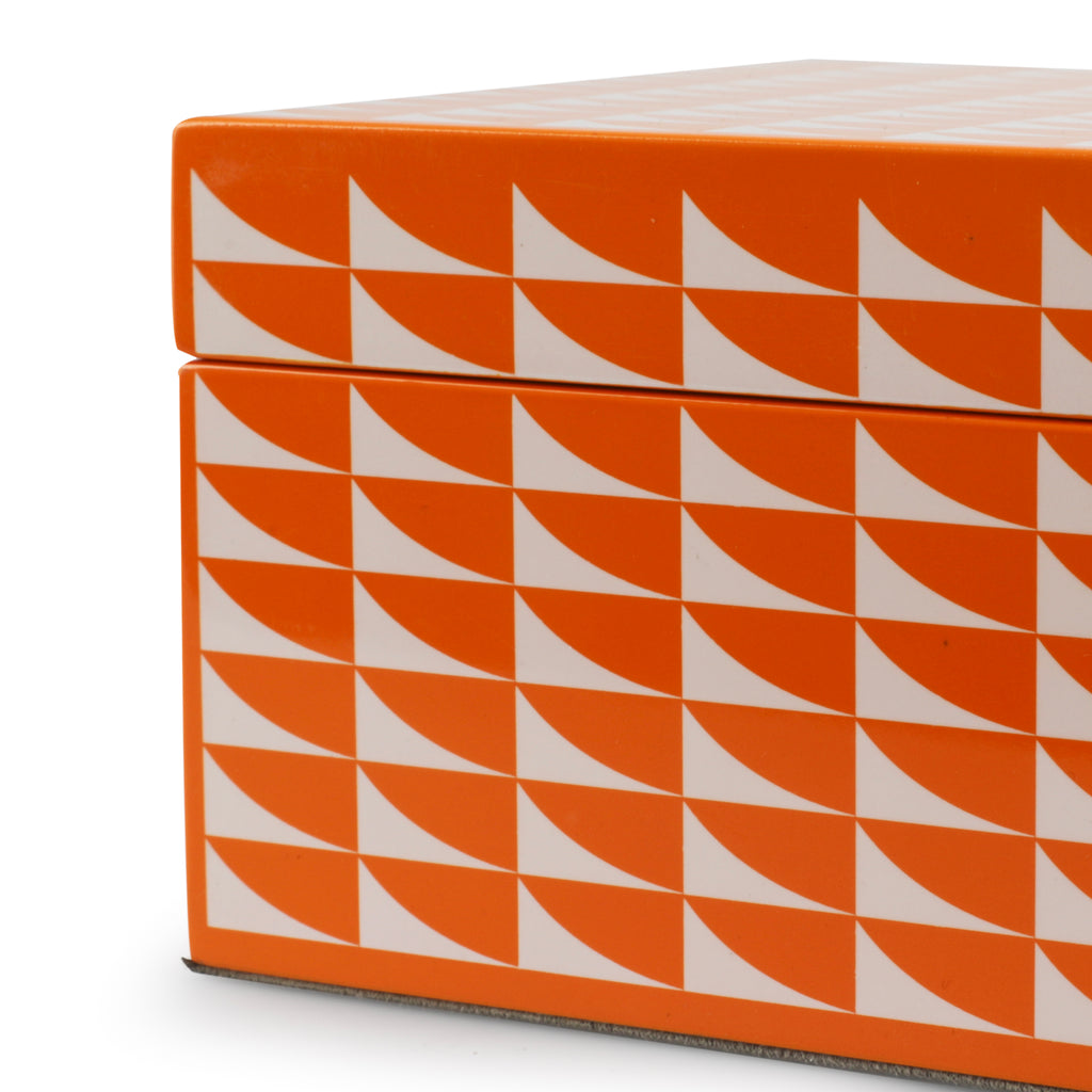 Small Orange / White Pattern Box (A+D)