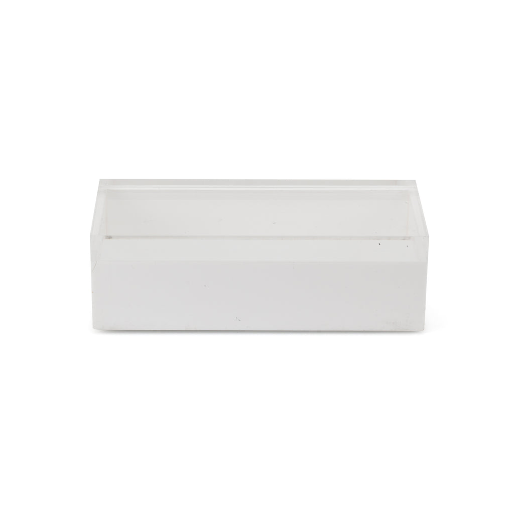 Long White Acrylic Box w/ Transparent Lid (A+D)