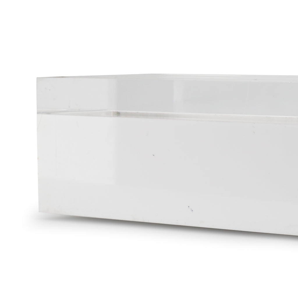 Long White Acrylic Box w/ Transparent Lid (A+D)