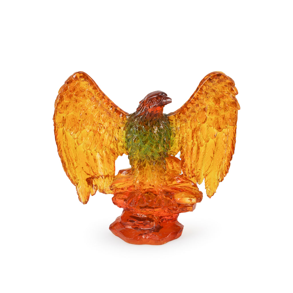 Orange / Green Eagle Sculpture (A+D)