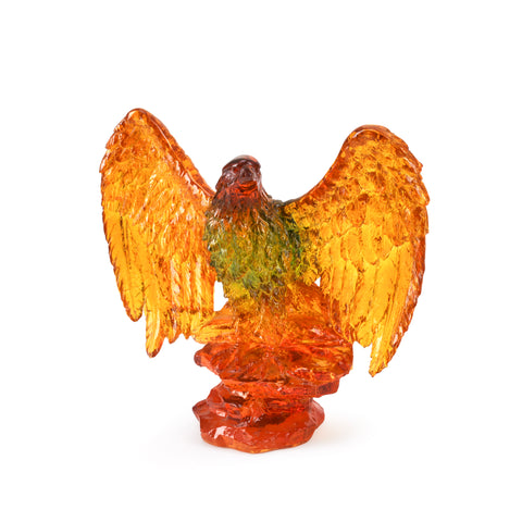 Orange / Green Eagle Sculpture (A+D)