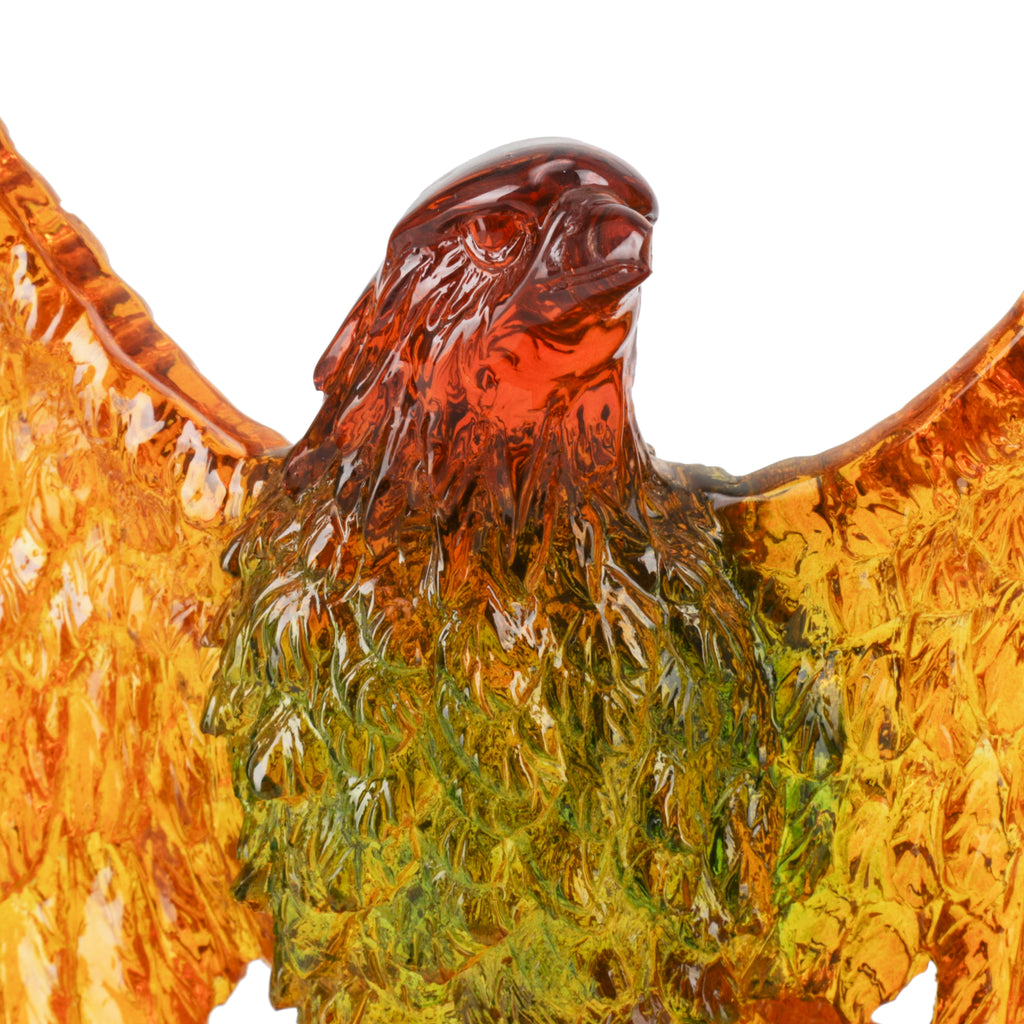 Orange / Green Eagle Sculpture (A+D)