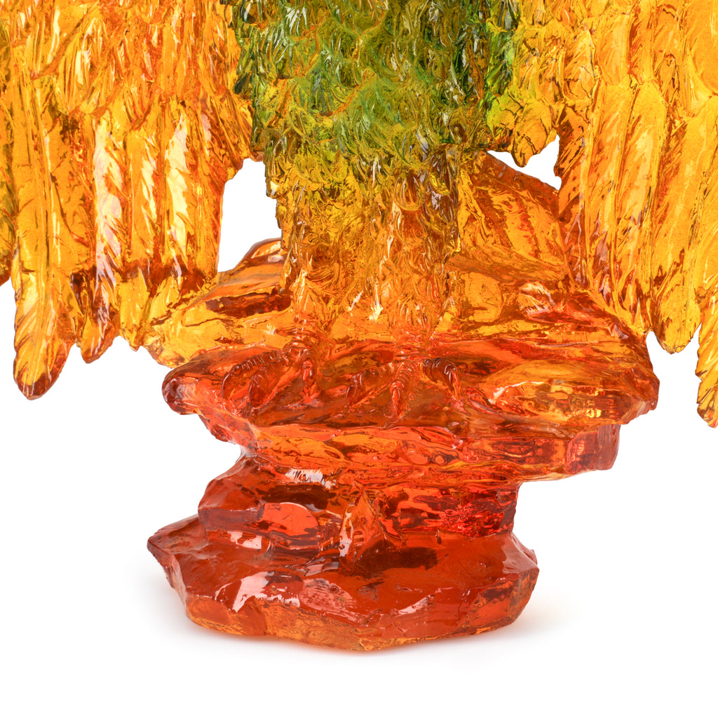 Orange / Green Eagle Sculpture (A+D)