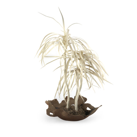 Beige Faux Plant with Brown Planter