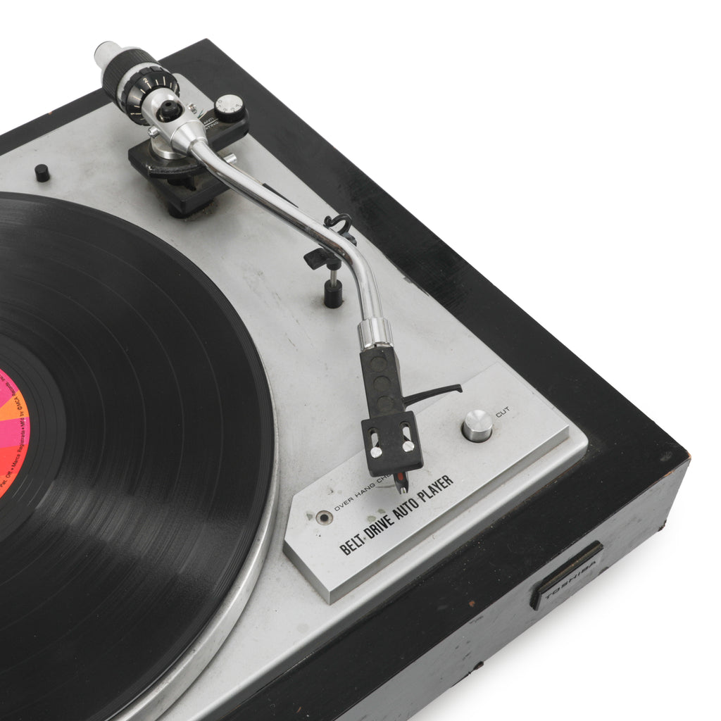 Silver Turntable w/ Black Wood Frame