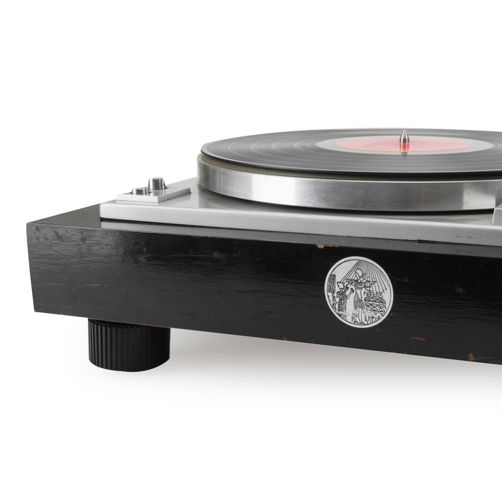 Silver Turntable w/ Black Wood Frame