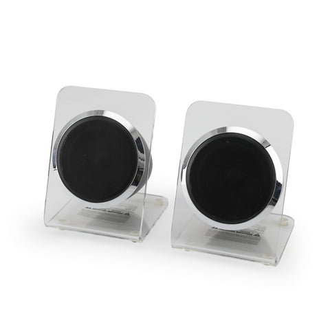 L Shaped Lucite Speakers (Pair)