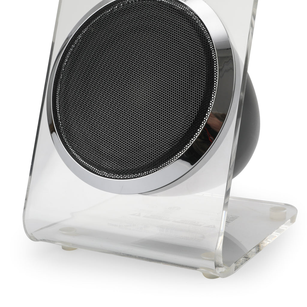 L Shaped Lucite Speakers (Pair)