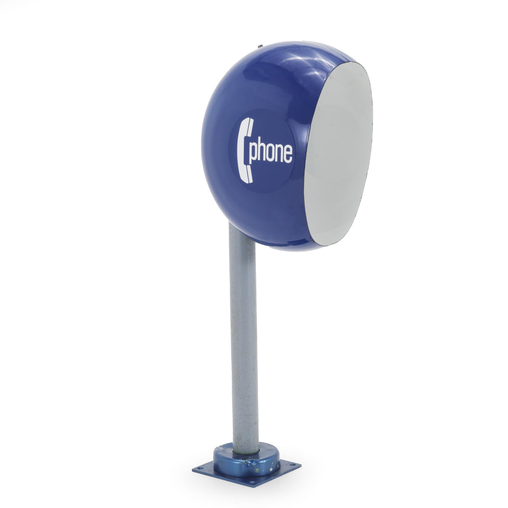 Short Mod Blue Egg Telephone Booth